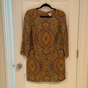 JCrew Silk Paisley Shift Dress